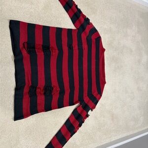 Stylish Red and Black Knit Sweater